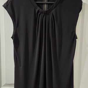Liz Claiborne Black Pleated Blouse
